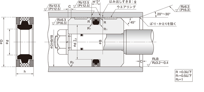 組合油封SPGW安裝圖